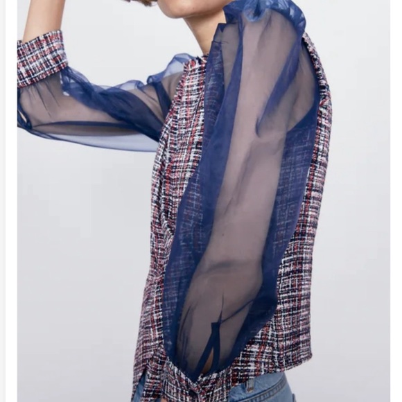 NWT Zara organza top - Picture 3 of 9